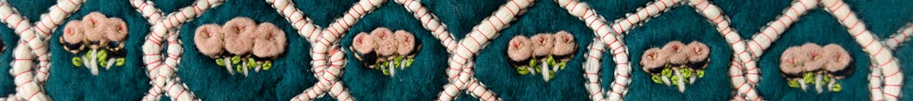 green textile art