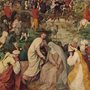 painting of a crowd at the Crucifixion of Jesus