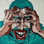 painting of a man covering his face with his hands