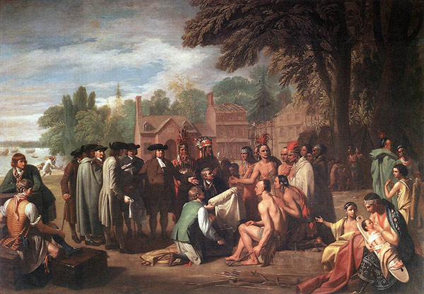 William Penn making a treaty with Indians
