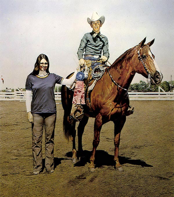 painting of a boy on a horse