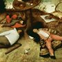 painting of lazy men lying on the ground