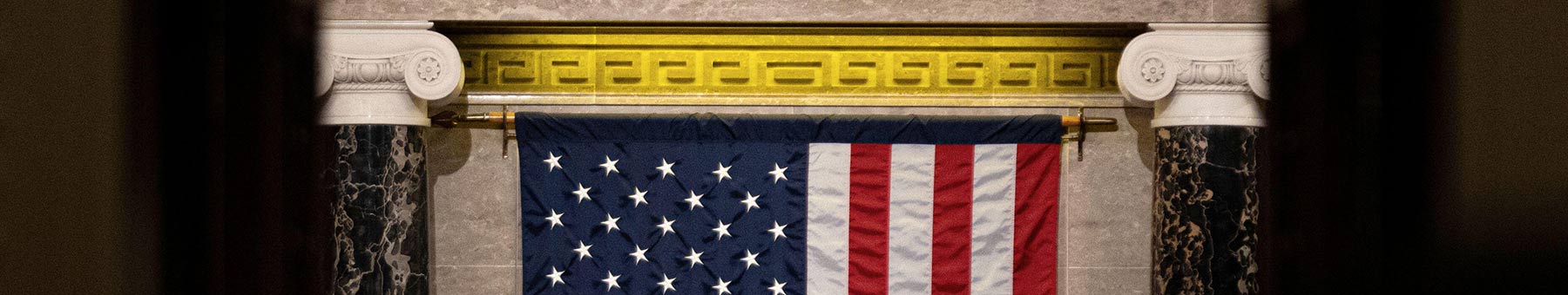 American flag in the Capitol