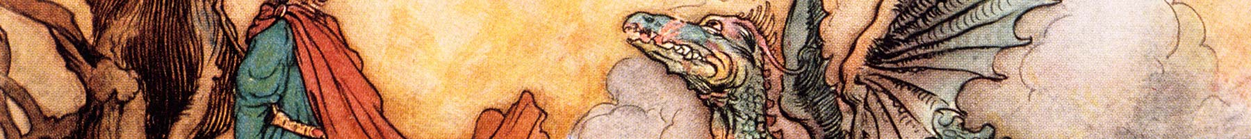 illustration of a prince and a dragon