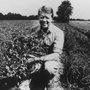black and white photo of Jimmy Carter on his peanut farm