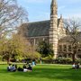 Students relaxing in the Garden Quadrangle, Balliol College, University of Oxford