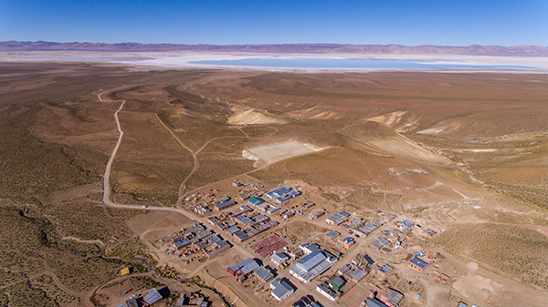 an aerial view of a village in Argentina
