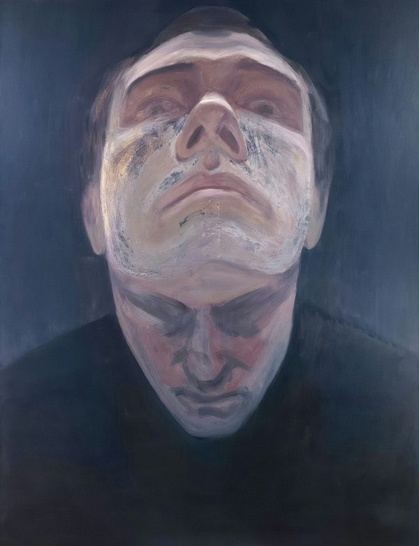 portrait of a man looking up