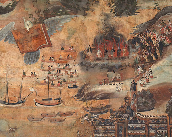 illustration of Christian martyrs in Japan