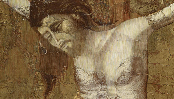 painting of Jesus on the cross