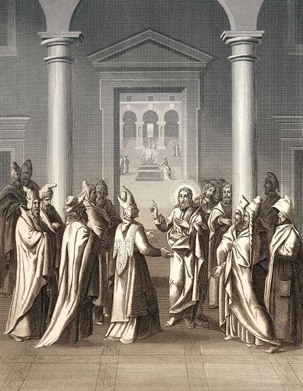 illustration of Jesus talking to pharisees