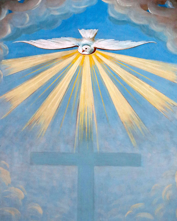 painting of the Pentecostal dove