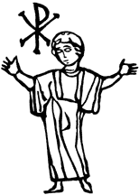 Early christian drawing of a prophet
