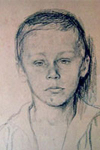 sketch by Käthe Kollwitz of a young boy