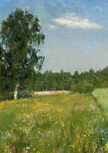 Detail from Isaak Levitan painting June Day (Summer)