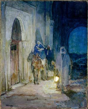 Painting by Henry Ossawa Tanner, Flight into Egypt