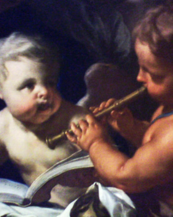 Détail de Le sommeil de l'enfant Jésus par Francesco Trevisani