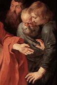 Rubens, Detail of The Incredulity of St. Thomas, from the Rockox Altarpiece