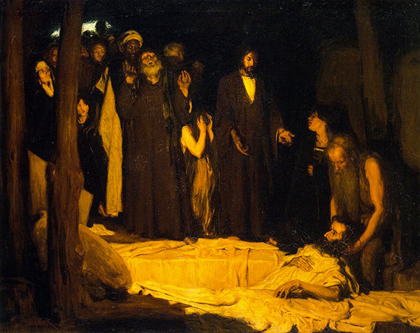 a painting of the resurrection of Lazarus