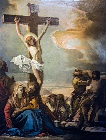 San Polo (church) - Oratory of the Crucifix - VIA CRUCIS XII - Jesus dies on the cross by Giandomenico Tiepolo. Oil on canvas (1745 -1749).