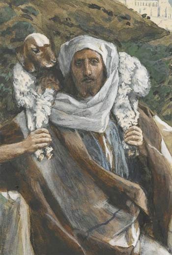 Detail from James Tissot, The Good Shepherd