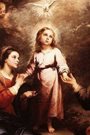 L’enfant Jésus (détail) in The Heavenly and Earthly Trinities par Bartolomé Esteban Perez Murillo (Wikimedia)
