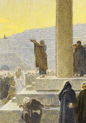 Pentecost Sermon painting by Gebhard Fugel 1863-1939