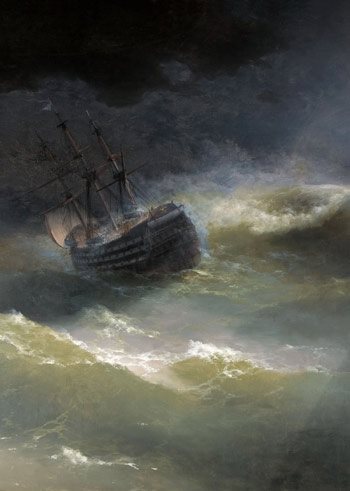 Ivan Aivazovsky, Ship «Empress Maria» in storm