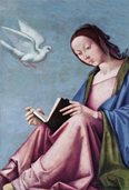 annunciation by Lorenzo Costa