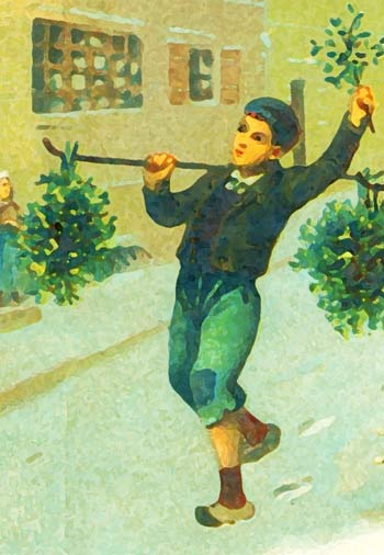 Detail from Vintage Christmas Card