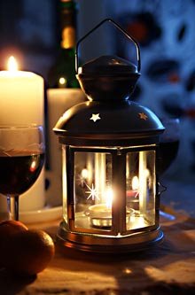 lantern with candle