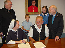 signing of a proclamation