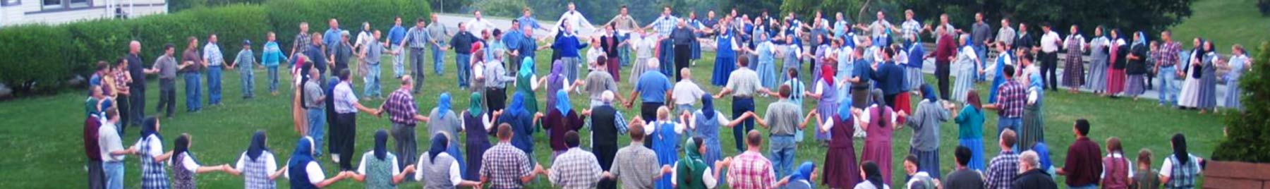 Circles of people dancing