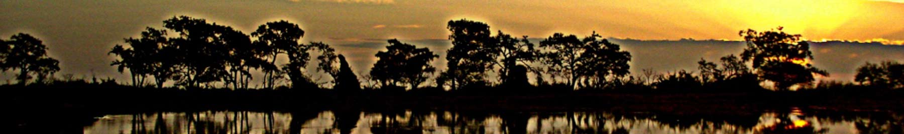 Golden sunset over river in Argentina