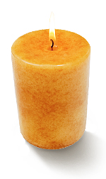 yellow pillar candle
