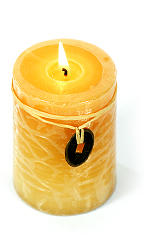 lit yellow candel