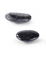 two black pebbles