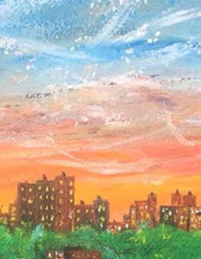 painting of New York City skyline