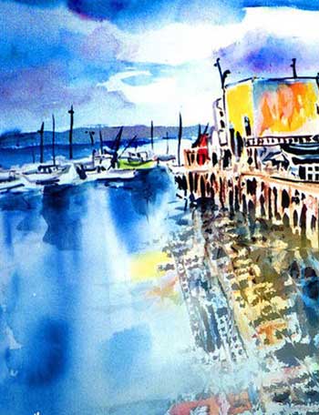 Detail from Monterey Bay by John Dunn