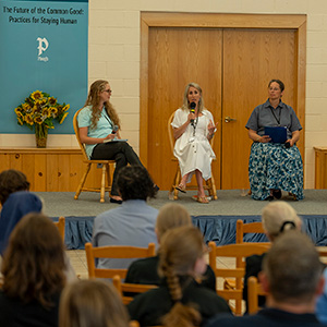 Panel discussion at Plough Writers Weekend