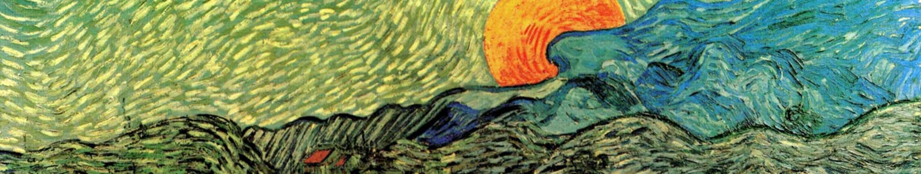 Evening Landscape painting by Vincent van Gogh
