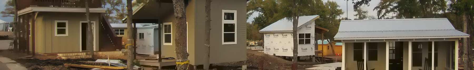 Innovative “tiny houses" under contruction at Community First! Village
