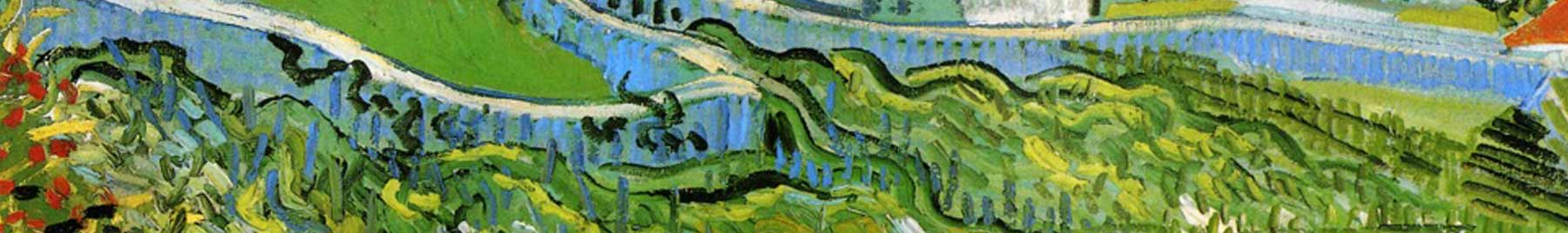 Detail of Vineyards with a View of Auvers (1890) by Vincent van Gogh