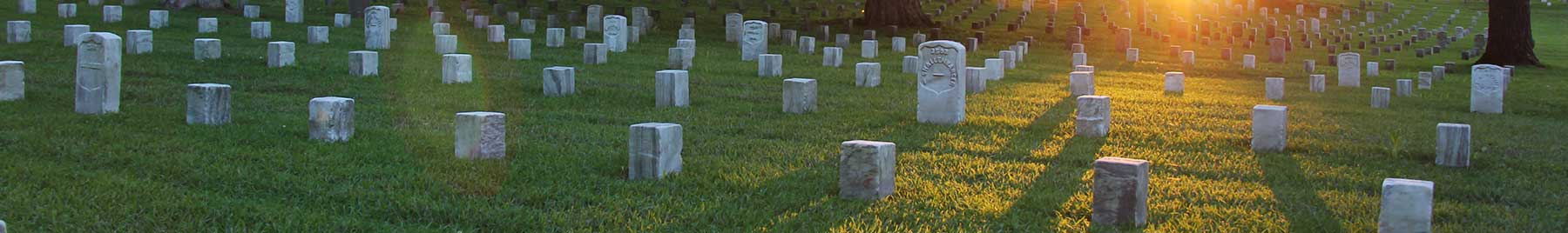 grave stones in Shiloh National Military Park