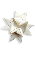 a folded eight pointed star