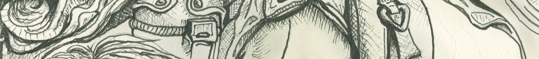 detail of a pen drawing