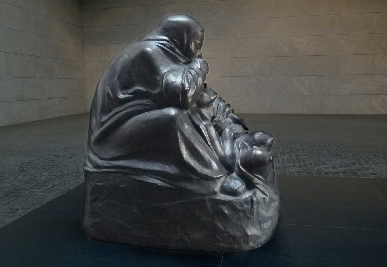 sculpture of pieta by Kollwitz