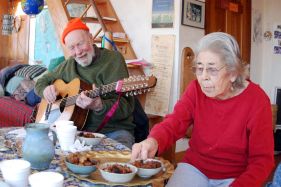 Pete and Toshi at home