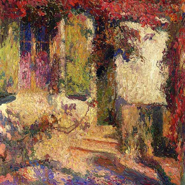 impressionist painting of arbor