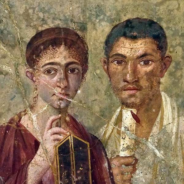 portrait of ancient Roman couple